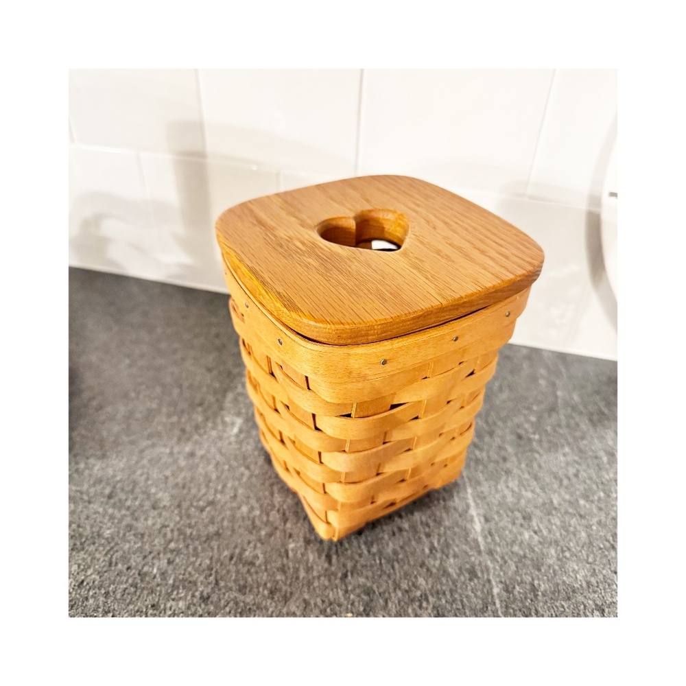 Longaberger Kleenex Holder Combo|Lid w/ ❤️ shaped opening|Plastic Protector